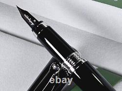 Montegrappa Parola Pitch Black Fountain Pen, Med Nib, NEW, 20% Off Retail