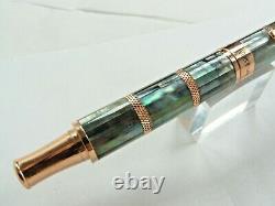 Monteverde Regatta Black Mother of Pearl Fountain Pen in Gold Trim Medium Point