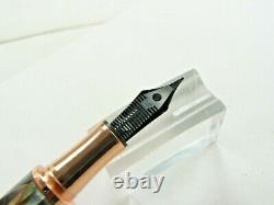 Monteverde Regatta Black Mother of Pearl Fountain Pen in Gold Trim Medium Point