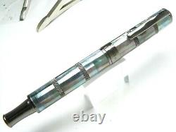 Monteverde Regatta Black Mother of Pearl Fountain Pen in Gunmetal Medium Point