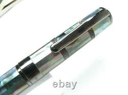 Monteverde Regatta Black Mother of Pearl Fountain Pen in Gunmetal Medium Point