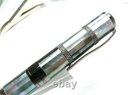 Monteverde Regatta Black Mother of Pearl Fountain Pen in Gunmetal Medium Point