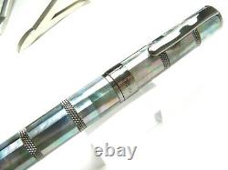 Monteverde Regatta Black Mother of Pearl Fountain Pen in Gunmetal Medium Point