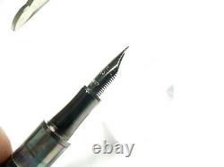 Monteverde Regatta Black Mother of Pearl Fountain Pen in Gunmetal Medium Point