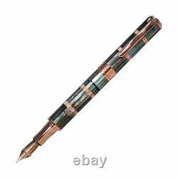 Monteverde Regatta Black Mother of Pearl Fountain Pen in Rosegold Medium Point