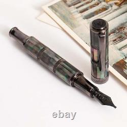 Monteverde Regatta Black Mother of Pearl Gunmetal Fountain Pen