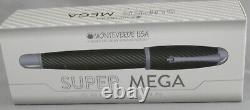 Monteverde Super Mega Carbon Fiber & Gunmetal Fountain Pen NEW Omniflex Nib