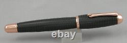 Monteverde Super Mega Carbon Fiber & Rose Gold Fountain Pen NEW Broad Nib