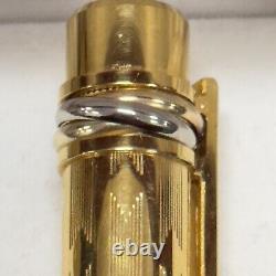 Must de Cartier Trinity Fountain Pen 18kt Gold Fine Nib + 8 Black Ink Cartridges