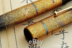 NAMIKI EMPEROR N°50 BIRDS IN FLIGHT FOUNTAIN PEN 18K M Hyakusen Murata