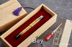 NAMIKI EMPEROR N°50 BIRDS IN FLIGHT FOUNTAIN PEN 18K M Hyakusen Murata