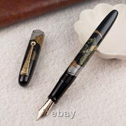 NAMIKI Urushi Maki-e Dragon With Cumulus 14K FN-5M-UN B Nib Fountain Pen