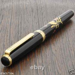 NEW PLATINUM Modern Maki-e # 17 Phoenix Fine(F) Nib 18K Gold Fountain Pen NIB