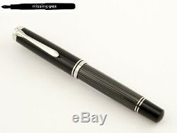 NEW Pelikan M1005 Piston Fountain Pen Stresemann in Anthracite-Black 18K F-nib