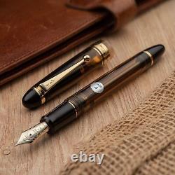 NEW Pilot Namiki Custom 823 Transparant Brown Plunger Type 14K Nib Fountain Pen