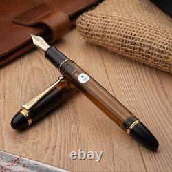 NEW Pilot Namiki Custom 823 Transparant Brown Plunger Type 14K Nib Fountain Pen