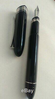 NOS Omas 360 Black Fountain Pen Piston Filler Full Size