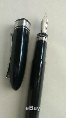 NOS Omas 360 Black Fountain Pen Piston Filler Full Size