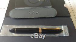 NOS Omas 360 black fountain pen gold trim