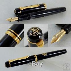 NOS Pelikan M250 Old Style Black GT Fountain Pen 14C Fine Nib W-Germany c1985