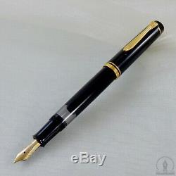 NOS Pelikan M250 Old Style Black GT Fountain Pen 14C Fine Nib W-Germany c1985