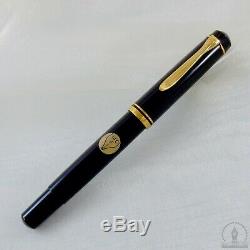 NOS Pelikan M250 Old Style Black GT Fountain Pen 14C Fine Nib W-Germany c1985