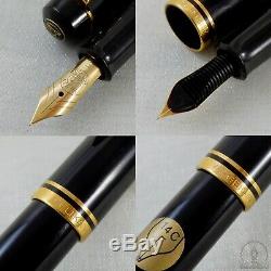 NOS Pelikan M250 Old Style Black GT Fountain Pen 14C Fine Nib W-Germany c1985