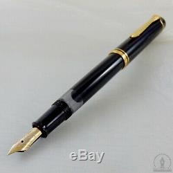 NOS Pelikan M250 Old Style Black GT Fountain Pen 14C Fine Nib W-Germany c1985