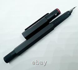 NOS Rotring 600 Fountain Pen Black Metal EF Nib Free Shipping