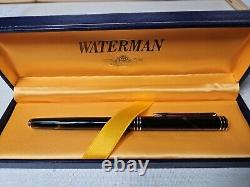 NOS Waterman Fountain Pen Black W 18K Gold. FREE SHIPPING