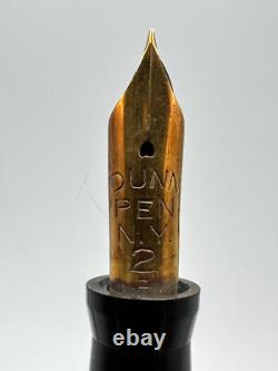 NOS c1924 DUNN PEN CO MAJORITY BCHR BLACK HARD RUBBER FOUNTAIN PEN PARTS/REPAIR