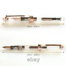 Nagasawa Original Fountain Pen Giaske Pink Gold model skeleton Pen nib (F) fine