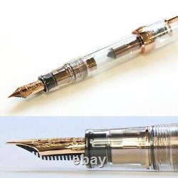 Nagasawa Original Fountain Pen Giaske Pink Gold model skeleton Pen nib (F) fine