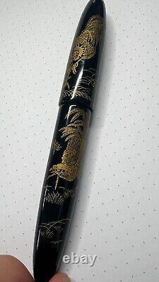 Namiki Rooster. Urushi On Ebonite Pen for Namiki's Yukari Royale size 20 nib