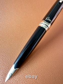 Near Mint PILOT Fountain Pen Elite Black Fine-Nib 14k-585 H676 Vintage Japan