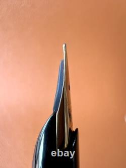 Near Mint PILOT Fountain Pen Elite Black Fine-Nib 14k-585 H676 Vintage Japan