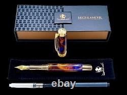 New Gold Fountain Pen, Maui Sunset Unique One Of A Kind Handmade By Highlander