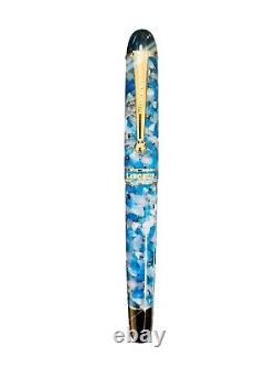 New LeBOEUF SMALL BATCH Sapphire Blue Pearl Fountain Pen F or M Nib