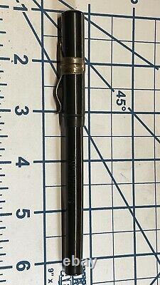New Lincoln Fountain Pen AA Waterman Made 14k Nib Black Smooth hard rubber