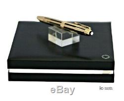 New Montblanc Le Grand Black /gold Stripes Solitaire Fountain Pen F