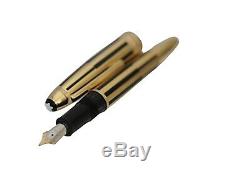 New Montblanc Le Grand Black /gold Stripes Solitaire Fountain Pen F