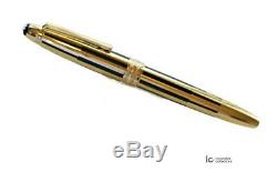 New Montblanc Le Grand Black /gold Stripes Solitaire Fountain Pen F