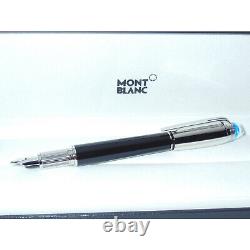 New Montblanc Starwalker Doue Black Resin Cartridge Fountain Pen 14K M 118871