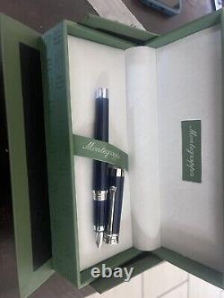 New Montegrappa Parola Navy Fountain Pen M Nib! Holiday Gift Package! $400 Value