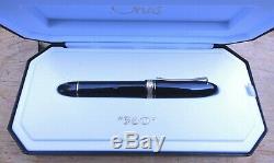 New OMAS 360 Black Gold Trim Fountain Pen MEDIUM 18k Nib 75th Anniversary