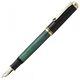 New Pelikan Souveran M400 Green Black Fountain Pen 14k Gold Nib Ef, F, M Rhodium