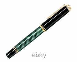 New Pelikan Souveran M400 Black/Green GT Medium (M) Nib Fountain Pen 994863