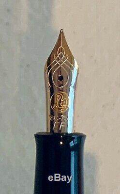 New Pelikan Toledo M700 Fountain Pen Black & Gold EF 18K Nib NEW