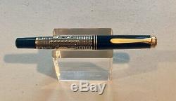 New Pelikan Toledo M700 Fountain Pen Black & Gold EF 18K Nib NEW