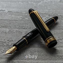 New SAILOR 1911 Standard Mid-size Black Gold 21K Gold MF Nib Fountain Pen